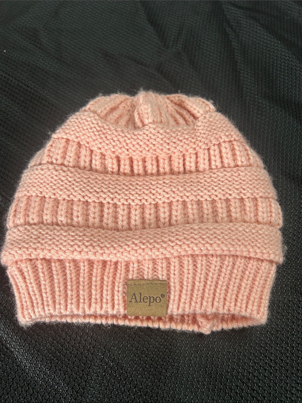 Kids Pink Knit Beanie